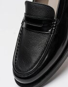 AllSaints Кожени мокасини с овален връх Черен
