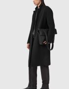 AllSaints Палто с вълна с копчета Черен