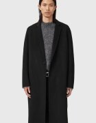 AllSaints Палто с вълна с копчета Черен