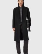 AllSaints Палто с вълна с копчета Черен