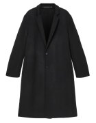 AllSaints Палто с вълна с копчета Черен