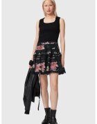 AllSaints Разкроена пола от модал с бродерии - Черен/Розово