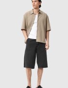 AllSaints Широки дънкови карго бермуди Черен въглерод