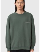 AllSaints Суитшърт Garnet с лого - Бял/Тъмнозелен