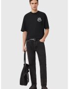 AllSaints Свободна памучна тениска с принт на гърба