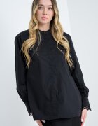 AllSaints Свободна риза с дантела Черен
