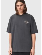 AllSaints Свободна тениска с лого - Бял/Tъмносив