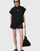AllSaints Свободно худи с шарка Черен