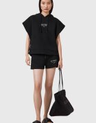 AllSaints Свободно худи с шарка Черен