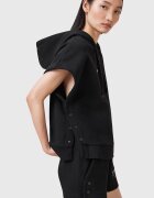 AllSaints Свободно худи с шарка Черен