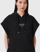 AllSaints Свободно худи с шарка Черен