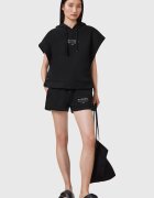 AllSaints Свободно худи с шарка - Черен