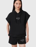 AllSaints Свободно худи с шарка - Черен