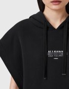 AllSaints Свободно худи с шарка - Черен