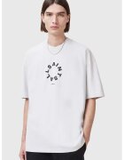AllSaints Уголемена памучна тениска Tierra - Черен/Мръснобял