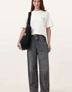 AllSaints Уголемена тениска Underground Etta Tee Бял