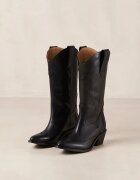 ALOHAS Кожени ботуши Черен