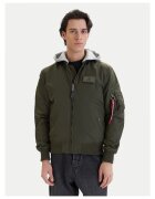Alpha Industries Мъжко бомбър яке - Найлон - сиво