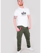 Alpha Industries Памучен панталон карго с лого - Бял/Черен