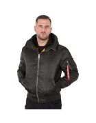 Alpha Industries Яке с качулка - найлон/полиестер - черно