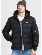 Alpha Industries Зимно гофрирано яке с качулка - Черен