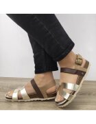 Anekke Дамски ежедневни сандали 40371-991 с кафяво - Златист/Кафяв