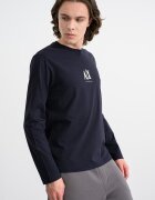 ARMANI EXCHANGE Блуза с лого Ултрамарин синьо