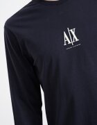 ARMANI EXCHANGE Блуза с лого Ултрамарин синьо