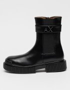 ARMANI EXCHANGE Боти от еко кожа с декоративна каишка Черен