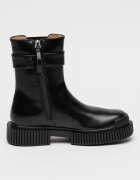 ARMANI EXCHANGE Боти от еко кожа с декоративна каишка Черен