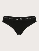 ARMANI EXCHANGE Бразилиана с лого Черен/Мръснобял