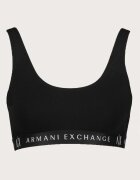 ARMANI EXCHANGE Бюстие с лого Черен/Мръснобял