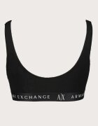 ARMANI EXCHANGE Бюстие с лого Черен/Мръснобял