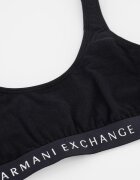 ARMANI EXCHANGE Бюстие с лого Черен/Мръснобял