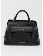 ARMANI EXCHANGE Чанта през рамо от еко кожа с джоб с капаче - Черен