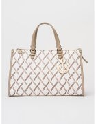 ARMANI EXCHANGE Чанта за рамо с лого - Мръснобял/Sage Green