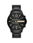 ARMANI EXCHANGE Часовник Hampton от неръждаема стомана с хронограф Черен