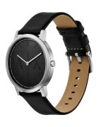 ARMANI EXCHANGE Часовник с кожена каишка и допълнителна от деним Черен/Тъмносин