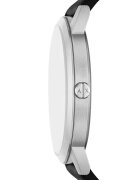 ARMANI EXCHANGE Часовник с кожена каишка и допълнителна от деним Черен/Тъмносин