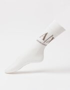 ARMANI EXCHANGE Дълги чорапи с лого Бял/Сиво-кафяв