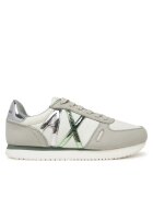 ARMANI EXCHANGE Дамски спортни обувки сиво/зелено - екологична кожа