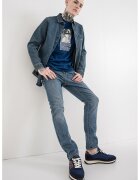 ARMANI EXCHANGE Дънкова риза с джоб - Син меланж