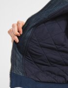ARMANI EXCHANGE Дънково яке бомбър с лого и паднали ръкави - Син