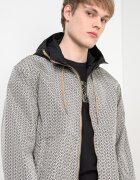 ARMANI EXCHANGE Двулицево яке с качулка Слонова кост/Черен/Каки