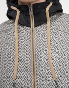 ARMANI EXCHANGE Двулицево яке с качулка Слонова кост/Черен/Каки
