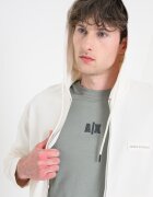 ARMANI EXCHANGE Худи с цип и лого Мръснобял
