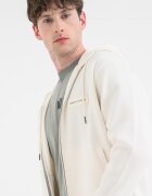 ARMANI EXCHANGE Худи с цип и лого Мръснобял