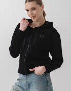 ARMANI EXCHANGE Худи с цип и паднали ръкави Черен