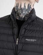 ARMANI EXCHANGE Капитонирано яке с цип Черен