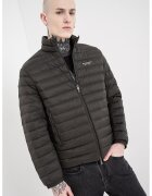 ARMANI EXCHANGE Капитонирано яке с цип - Тъмно каки